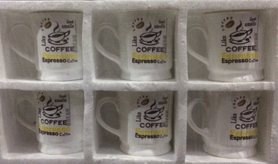 

BHARAT HILLS TEA CUP Ceramic Mug(130 ml, Pack of 6), White
