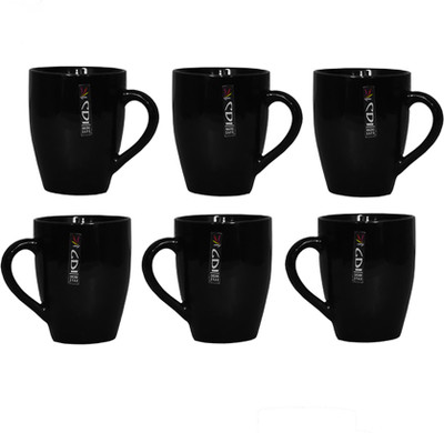 

KV ENTERPRISES1 KV00005 Ceramic Mug(240 ml, Pack of 6), Multicolor