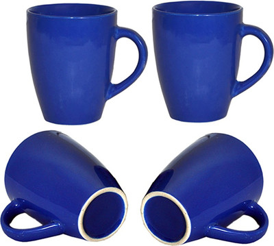 KV ENTERPRISES1 KV00027 Ceramic Mug(240 ml, Pack of 4), Multicolor