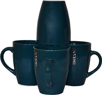 

KV ENTERPRISES1 KV00025 Ceramic Mug(240 ml, Pack of 4), Multicolor