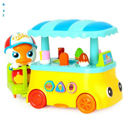 

Imported LittleHamlet Candy Icecream Car with Light & Music Learning Educational Toys for Children(Multicolor)