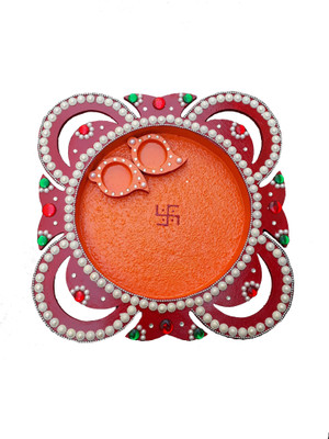 

TASTYCRAFT POOJA THALI Wooden(3 Pieces, Multicolor)