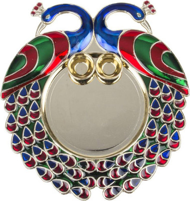 

D'DEZIRE Big Size Designer Peacock Pooja Thali Traditional Metallic Finished Pooja Thali with Diya for DiwaliDiwali PoojaDiwali decor - 25 cm Diameter Porcelain(1 Pieces, Multicolor)