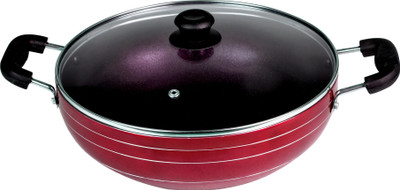 

buyer non stick kadhai 1.75 liter with glas lid Kadhai 20 cm with Lid(Aluminium, Non-stick), Maroon