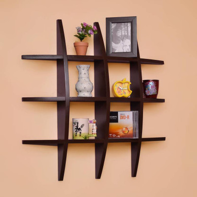 

A.S Wood Wooden Wall Shelf(Number of Shelves - 9)