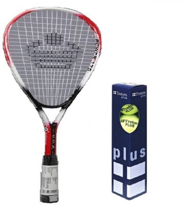 

Cosco Combo of Two, One 'Power -175' Squash Racquet and one Box 'TRETORN PLUS' Tennis Ball (Pack of 4)- Red Strung Squash Racquet(Standard, 95 g)