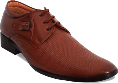 

Feetway Designer Party Wear Lace Up Lace Up For Men(Tan, Teak