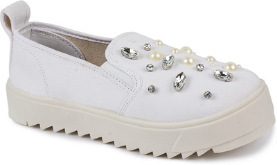 

Scentra Slip On Sneakers For Women(White