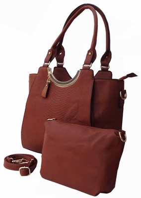

ALIVE Women Casual Brown Leatherette Shoulder Bag