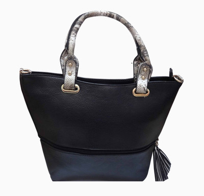 

ALIVE Women Casual Black Leatherette Shoulder Bag