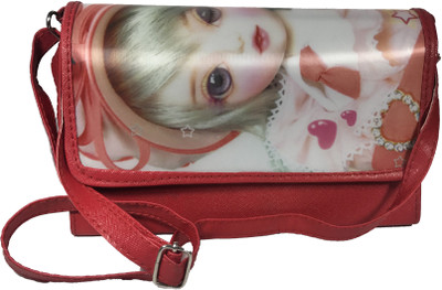 

Bizarre Vogue Women Casual Red PU Sling Bag