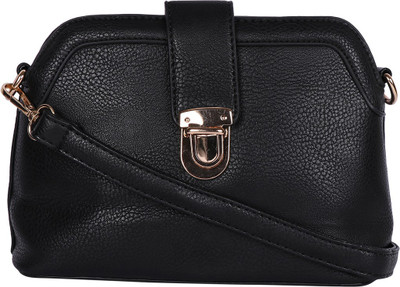 

Shopharp Women Casual Black Leatherette Messenger Bag
