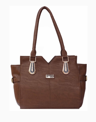 

ALIVE Women Casual Brown Leatherette Shoulder Bag