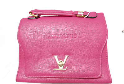 

fashion maniac Women Casual Pink Genuine Leather Hand-held Bag