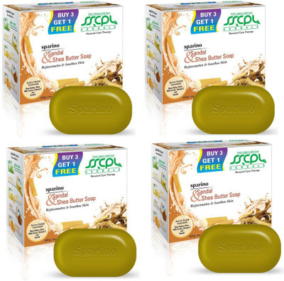 

SSCPL Herbals Sandal & Shea Butter Soap(1600 g, Pack of 4)