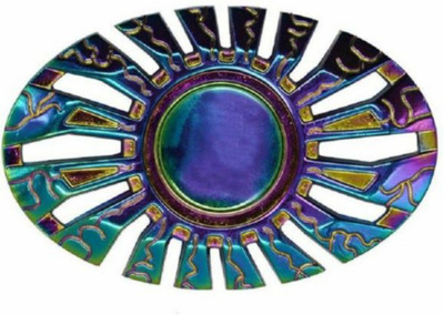 

SANJARY GOOD QUALITY PEACOCK FEATHER METAL MADE SPINNER (MULTI-COLOUR)(Multicolor)
