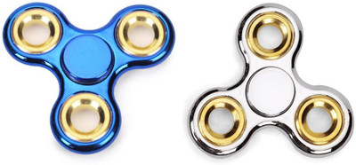 

Pandu E Shop Combo of 2 Fidget Metal Spinner(Blue, Silver)