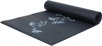 

NEXGEN Designer Print Black 6 mm Yoga Mat, Black and silver
