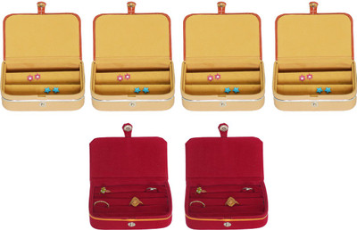 

Aadhya Combo of ring & earring box pack of 6 Vanity Box(Multicolor)