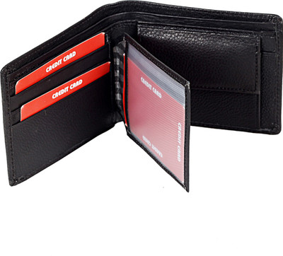 

pocket bazar Men Black Genuine Leather Wallet(5 Card Slots)