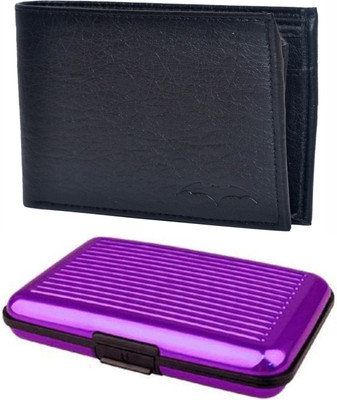 

SOI Men Black, Purple Artificial Leather Wallet(5 Card Slots)