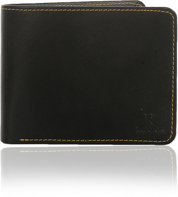 

K London Men Black Artificial Leather Wallet(4 Card Slots)
