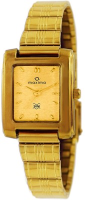 Maxima Formal Gold Analog Gold Dial Women's Watch  - For Women   Watches  (Maxima)