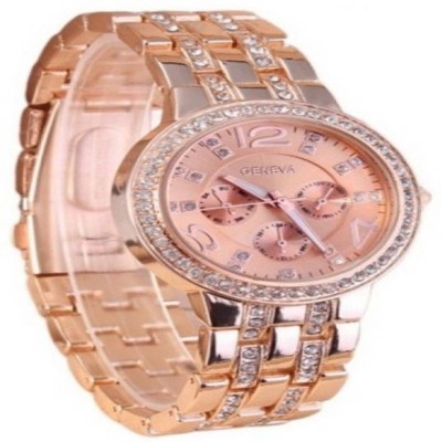 Twok Geneva Forever Bling Rose Gold Chain Watch - For Women Watch  - For Women   Watches  (Twok)