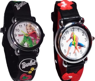 Fashion Gateway Barbie and Spiderman Kids Watch_FG11 (Also best for Birthday gift and return gift for kids) Watch  - For Boys & Girls   Watches  (Fashion Gateway)