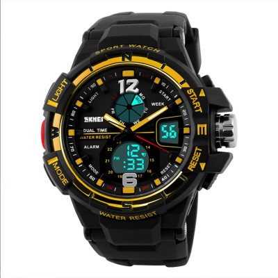 Skmei Multi-functional Golden Dial Sports Watch  - For Men   Watches  (Skmei)