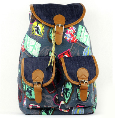 

RAMPOSH Canvas Printed Backpack Laptop Bag 26 L Backpack(Multicolor)