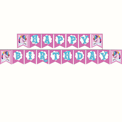 

PARTY PROPZ HAPPY BIRTHDAY BANNER PACK OF 1/UNICORN PARTY DECORATION/UNICORN PARTY SUPPLIES/UNICORN PARTY ACCESSORIES Banner(7 ft, Pack of 1)