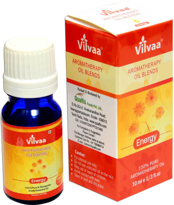 

Vilvaa 100 % Pure Aromatherapy Oil Blends - ENERGY 10 ml ( For Stress Relief, Refreshing, Relaxation & For Diffuser)(10 ml)