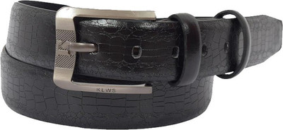 

clothifashion Men Casual Black Genuine Leather Belt