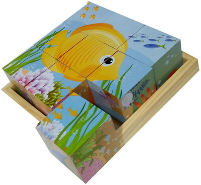 

Alria Wooden Education Learning Toys 6 Puzzle Game for Toddler Kids Children - 9 Wood Pcs(Multicolor)