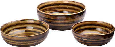 

Amber Shine Bowl Ceramic Bowl(Multicolor, Pack of 3)