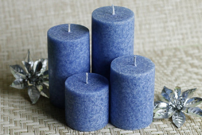 

Sayee Beautiful Decorative Candle Candle(Blue, Pack of 4)