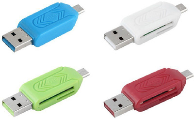 

YTM (Pack of 4) OTG Memory Card Reader(Multicolor)