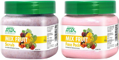

SSCPL Herbals Mix Fruit Scrub & Face Pack (150gms each)(Set of 2)