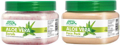 

SSCPL Herbals Aloe Vera Scrub & Face Pack (150 gms each)(Set of 2)