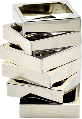 

GlamGals 1 Compartments stainless steel Pen Holder(Silver)