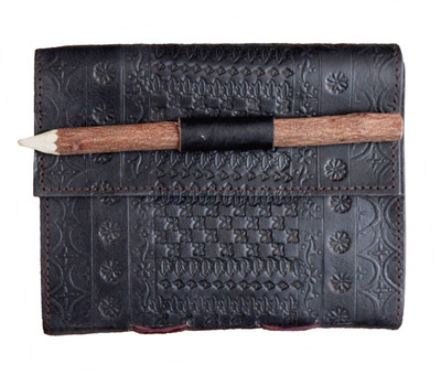 

echoindia A5 Diary(Handicrafts leather diary, Black)