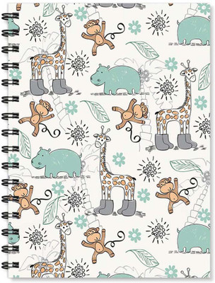 

100yellow A5 Notebook(Notebook | Animal Printed Note book | Designer Wire Bound Ruled Paper Sheets Personal and Office Stationary Notebooks Diary-Ideal for Kids(170 Pages, Multicolor), Multicolor)