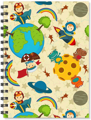 

100yellow A5 Notebook(Notebook | Printed Note book | Designer Wire Bound Ruled Paper Sheets Personal and Office Stationary Notebooks Diary-Ideal for Kids, Multicolor)
