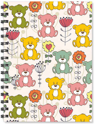 

100yellow A5 Notebook(Notebook | Teddy Printed Note book | Designer Wire Bound Ruled Paper Sheets Personal and Office Stationary Notebooks Diary-Ideal for Kids (170 Pages, White), Multicolor)
