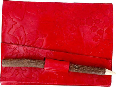 

echoindia A5 Diary(Handicrafts leather diary, Red)