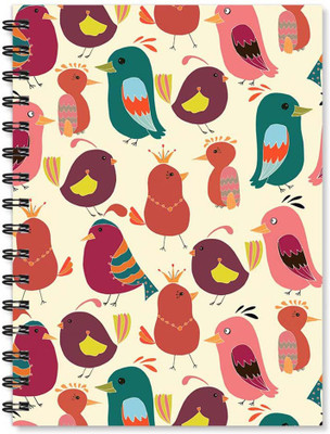 

100yellow A5 Notebook(Notebook | Bird Printed Note book | Designer Wire Bound Ruled Paper Sheets Personal and Office Stationary Notebooks Diary-Ideal for Kids, Multicolor)