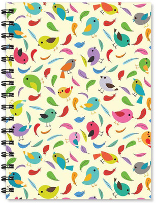 

100yellow A5 Notebook(Notebook | Bird Printed Note book | Designer Wire Bound Ruled Paper Sheets Personal and Office Stationary Notebooks Diary-Ideal for Kids, Multicolor)