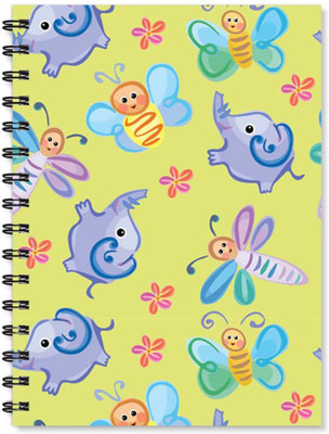 

100yellow A5 Notebook(Notebook | Butterfly Printed Note book | Designer Wire Bound Ruled Paper Sheets Personal and Office Stationary Notebooks Diary-Ideal for Kids, Multicolor)