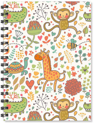 

100yellow A5 Notebook(Notebook | Animal Printed Note book | Designer Wire Bound Ruled Paper Sheets Personal and Office Stationary Notebooks Diary-Ideal for Kids(170 Pages, Multicolor), Multicolor)